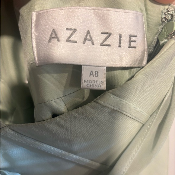 Azazie Mai Sage Green Maxi Dress - Picture 4 of 9